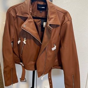 Faux leather jacket